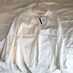 White leopard blouse size small